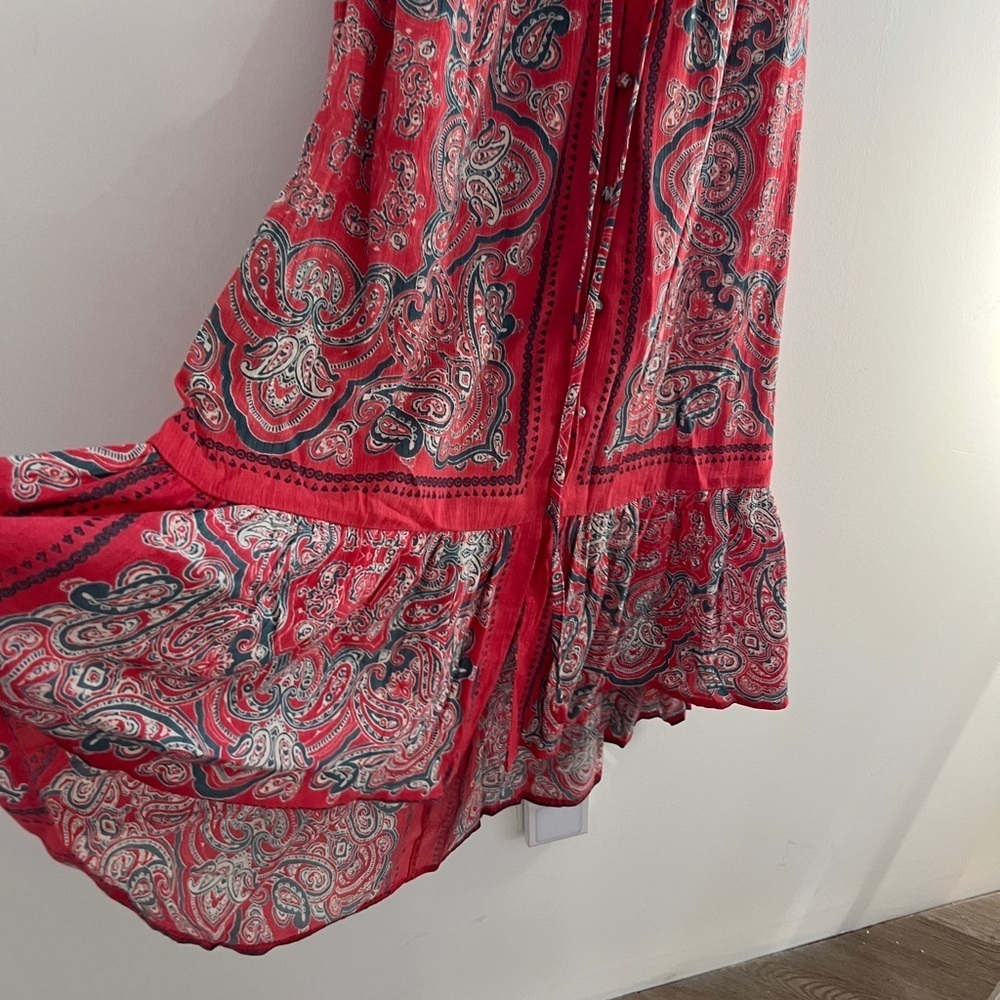 Lucky Brand Women's dress - Red and Gray Paisley - Picture 6 of 8